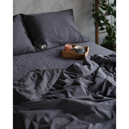 КПБ 2 сп Этель 50/70 Жатый хлопок Серый 4627803