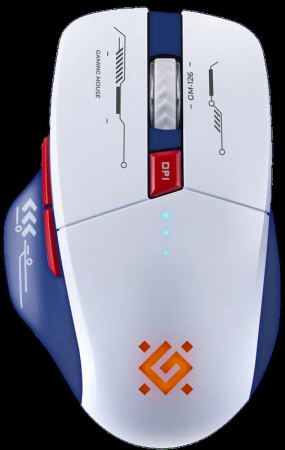 Мышь Defender Tisa GM-126 Беспроводная (WirelessUSB+BT) White+Blue