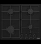 Встраиваемая варочная панель Газовая Hotpoint HGMT 642 BL, 58,5 см, цвет Чёрный