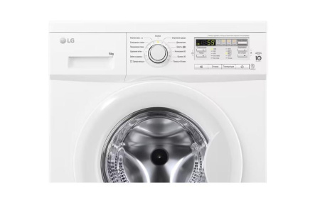 Стиральная машина с фронтальной загрузкой LG F10B8ND, Max загрузка - 6кг, Max отжим - 1 000об/мин., цвет Белый