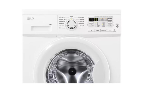 Стиральная машина с фронтальной загрузкой LG F10B8ND, Max загрузка - 6кг, Max отжим - 1 000об/мин., цвет Белый