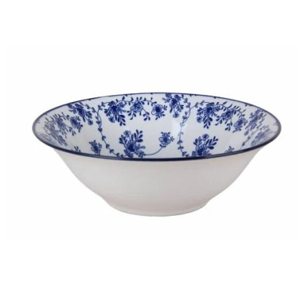 Салатник Коралл Голубой ситец 550 мл/18 см ZX2403-7B 116486