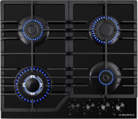 Встраиваемая варочная панель Газовая Maunfeld EGHG.64.43CB\G, 59 см, цвет Чёрный