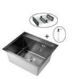 Кухонная мойка Wisent WS35044 Satin с коландером, дозатором и сифоном