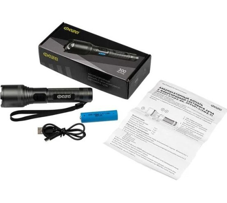Фонарь ФАЗА AccuF1-L15WZ (800lm)  Li-ion 18650 3,7В  алюмин/титан