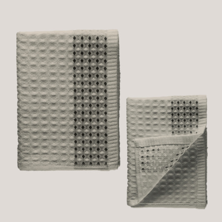 Полотенце Fine Line Amelia 50/100 Серебристый вафельное A79426