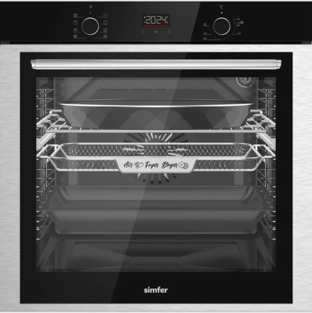 Встраиваемый Электрический духовой шкаф Simfer B6ES68325, цвет Нержавеющая сталь