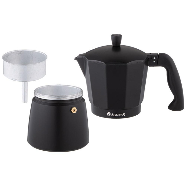 Гейзерная кофеварка Agness Bonjour 450 мл 944-012