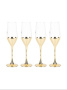Набор бокалов для шампанского Luminarc Электрическое золото 4 пр. 160 мл P9301/0