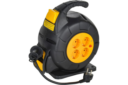 Удлинитель силовой IEK TWIST TW-KP27-16-04-10 на катушке автосмот ПВС 3х1.5 4роз. 10м 16А термо.IP20 