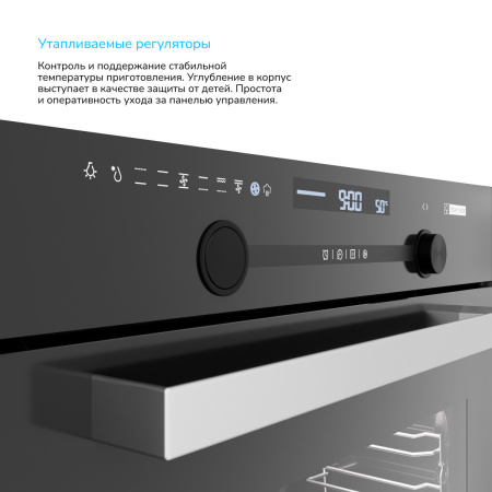 Встраиваемый Электрический духовой шкаф Manya BO638BG, цвет Чёрный