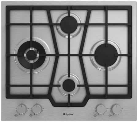 Встраиваемая варочная панель Газовая Hotpoint HGMTS 643 W IX, 59 см, цвет Нержавеющая сталь