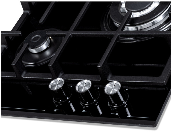 Встраиваемая варочная панель Газовая Simfer H45H35S516, 45 см, цвет Чёрный