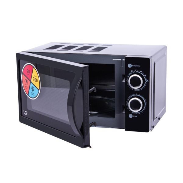 Микроволновая печь VR M20HAB, цвет Чёрный, 20 л.