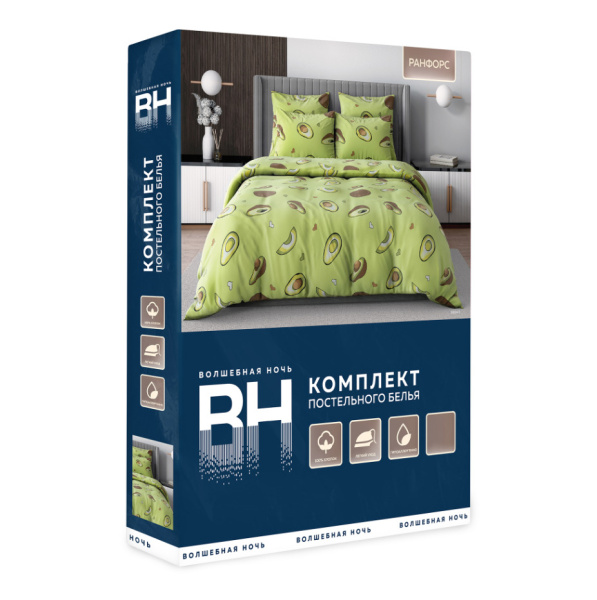 КПБ Семейный Волшебная Ночь Авокадо 50/70 Ранфорс 790541