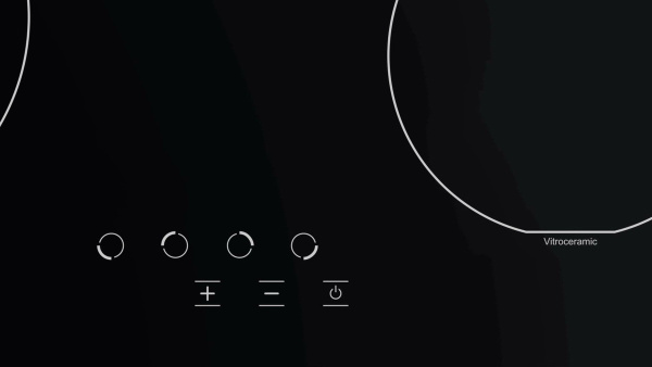 Встраиваемая варочная панель Электрическая Simfer H60D14S125, 60 см, цвет Чёрное стекло