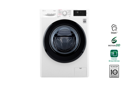 Стиральная машина с фронтальной загрузкой LG F4M5TS6W, Max загрузка - 8кг, Max отжим - 1 400об/мин., цвет Белый