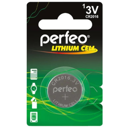 Эл.питания Perfeo CR2016/1BL Lithium
