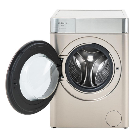 Стиральная машина с фронтальной загрузкой Manya M1409X, Max загрузка - 10кг, Max отжим - 1 400об/мин., цвет Серебристый