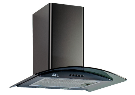 Вытяжка купольная, настенная, ATL 3388, цвет Чёрный, ширина 60см.