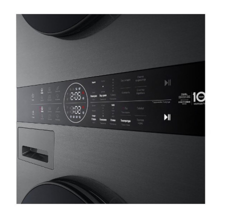 Стирально-сушильная колонна LG W4W8LVPKZHM, цвет Платиновый