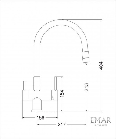 Смеситель Emar EC-3015 PVD Dark