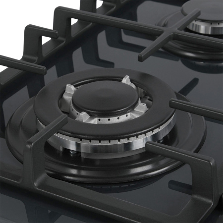 Встраиваемая варочная панель Газовая Oasis P-BSG, 58 см, цвет Тёмный серый