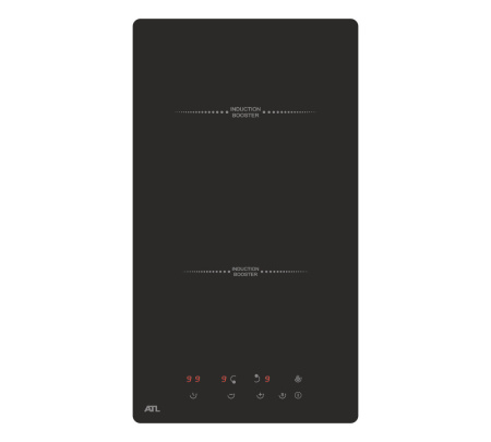 Встраиваемая варочная панель Индукционная ATL 2 KIC 32 С BK, 28,8 см, цвет Чёрный