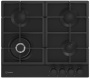 Встраиваемая варочная панель Газовая Indesit THPM 642 WS/BL/I, 58 см, цвет Чёрный