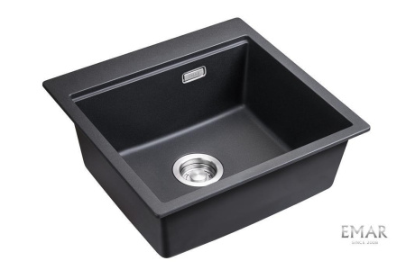 Кухонная мойка Emar EMQ-1520.Q Оникс с коландером