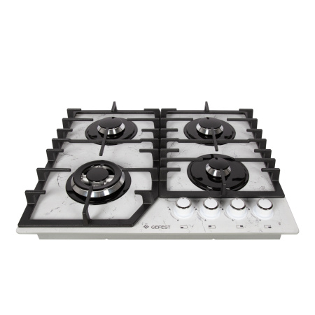 Встраиваемая варочная панель Газовая Gefest ПВГ 2232-01 Р152, 60 см, цвет Белый мрамор
