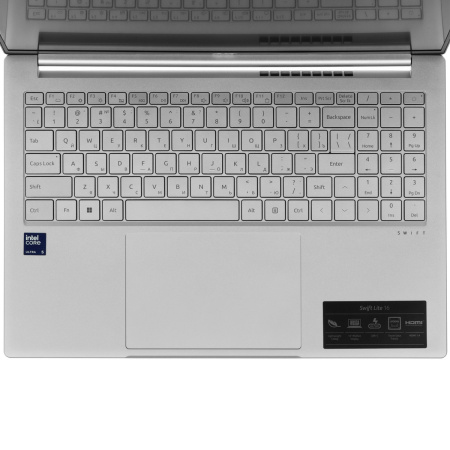 Ноутбук Acer Swift Lite 16 SFL16-51M-54BL Core Ultra 5 115U/16Gb/512Gb SSD/Arc 4-Core/16" IPS FHD (DOS) Silver (NX.D3UCD.002)