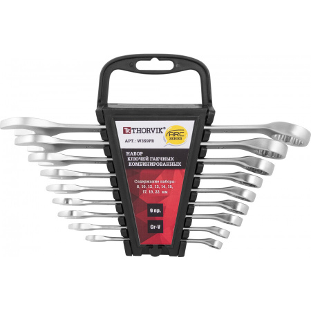 Набор комбинированных ключей Thorvik W3S9PR 8-22 мм 9 предметов