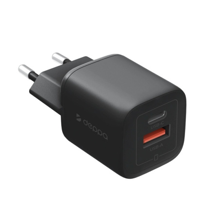 СЗУ Deppa USB + Type-C PD 3,0 QC 3.0+ GaN 33Вт Black 11477