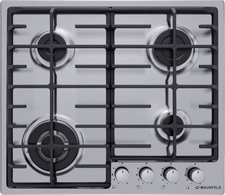 Встраиваемая варочная панель Газовая Maunfeld EGHS.64.63CS/G, 59 см, цвет Нержавеющая сталь