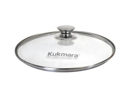 Крышка стеклянная Kukmara с металл. ободом 30 см с30т112