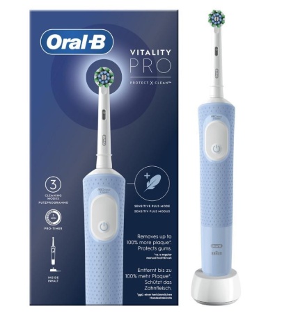 Электрическая зубная щетка ORAL-B Vitality Pro D103.413.3 VAPOR BLUE ProtectXClean 3 режима, тип 3708