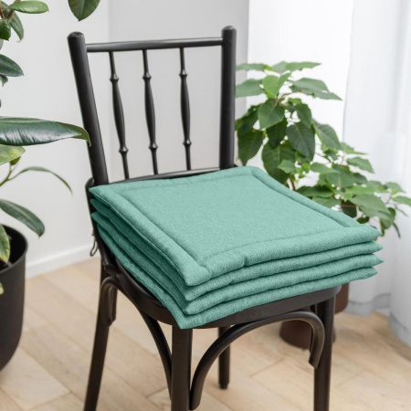 Подушка для стула Волшебная Ночь 40/40 Аквамарин Рогожка 791066