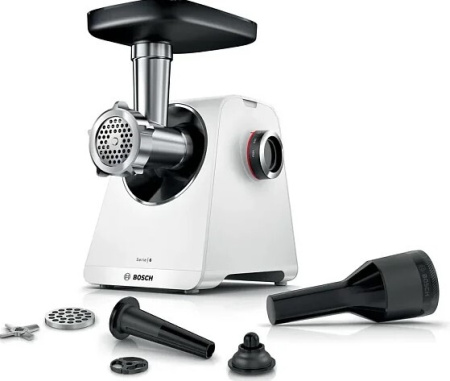 Мясорубка Bosch MFWS607W, цвет Белый, производительность 3,5 кг/мин, мощность 2 100 Вт