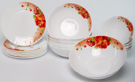 Набор столовый Lavenir Шиповник 19 пр. 192-47125