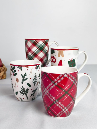 Набор кружек Jewel Уют 4 пр. 340 мл ПС0078-22