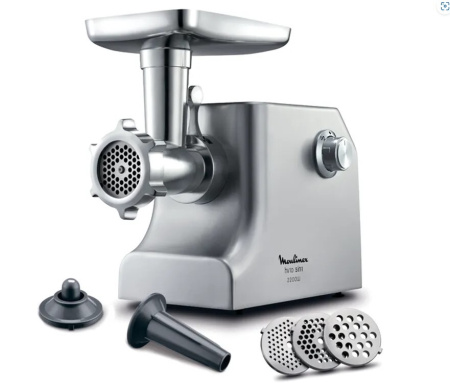 Мясорубка Moulinex HV10 ME856D32, цвет Серебристый, производительность 5,5 кг/мин, мощность 2 200 Вт