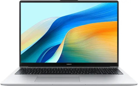Ноутбук HUAWEI MateBook D16 Core i5 13420H/16Gb/1Tb SSD/UHD 48EUs/16" IPS FHD (DOS) Mystic Silver (53014QKV)