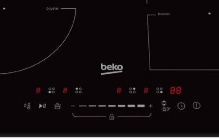 Встраиваемая варочная панель Индукционная Beko HII 64500 FTO, 59 см, цвет Чёрный