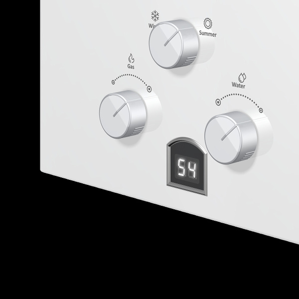 Колонка газова Edisson E 20 D, производительность 10 л/мин., Цвет Белый