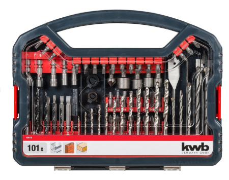 Набор бит, сверл, головок kwb, 101 предмет, кейс