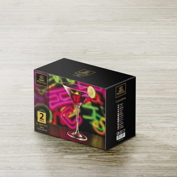 Набор бокалов для мартини Wilmax Cristalline 2 пр. 290 мл WL-888053/2C