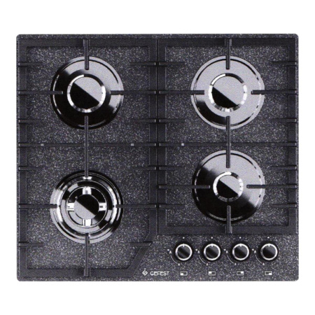 Встраиваемая варочная панель Газовая Gefest 2232-01 Р43, 60 см, цвет Чёрный