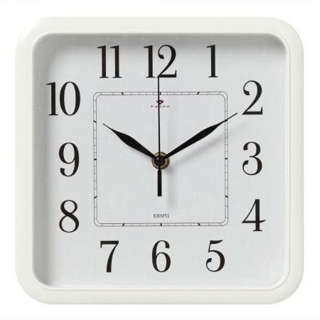 Часы настенные Рубин Классика 22х22см белый 2223-336W