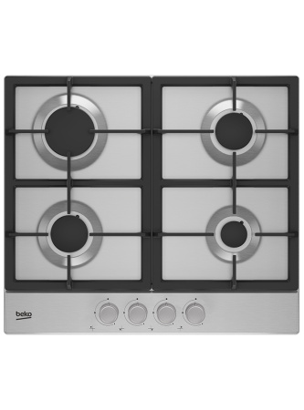 Встраиваемая варочная панель Газовая Beko HIAG 64225 SX, 58 см, цвет Нержавеющая сталь